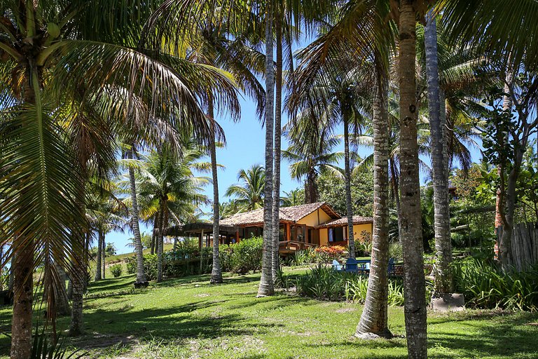 Luxus-Ferienvermietung am Strand Praia do Espelho, Bahia