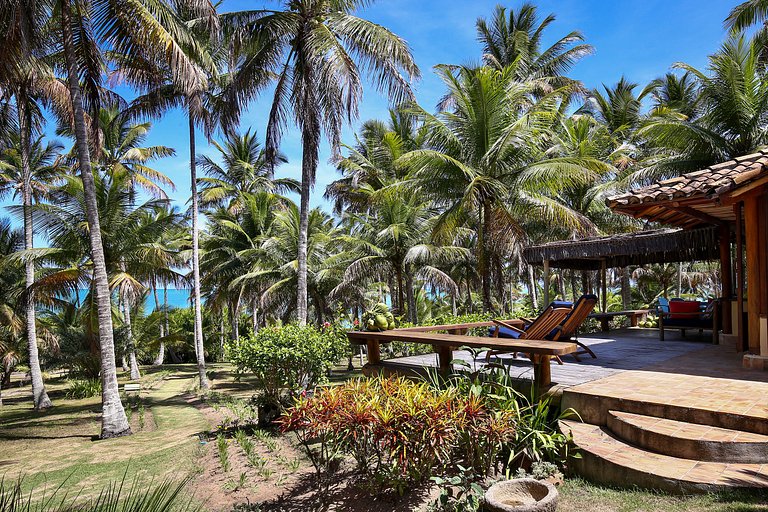 Luxus-Ferienvermietung am Strand Praia do Espelho, Bahia