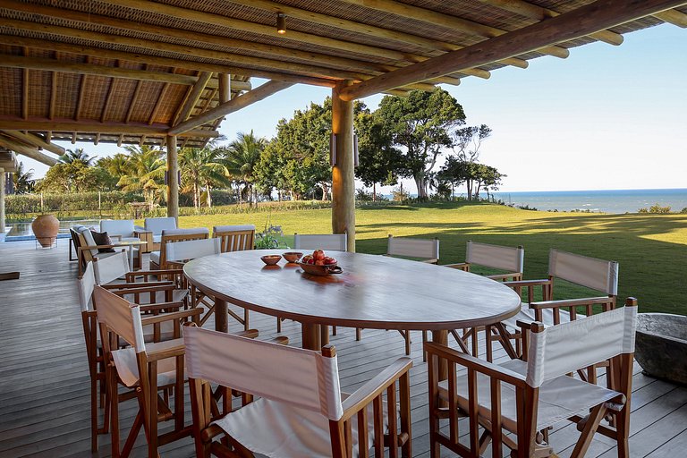 Maison de luxe saisonnière front de mer Trancoso Bahia