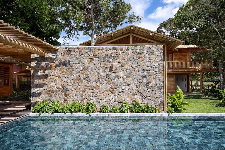 Maison de luxe saisonnière front de mer Trancoso Bahia