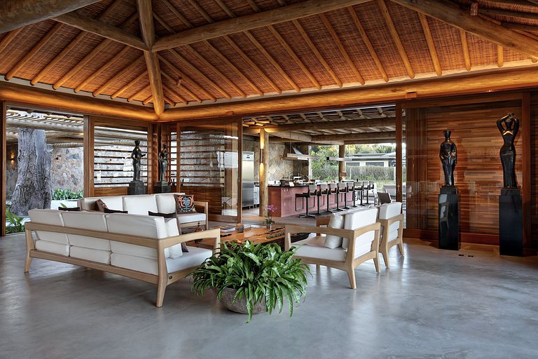 Luxus-Ferienhaus direkt am Meer in Trancoso, Bahia