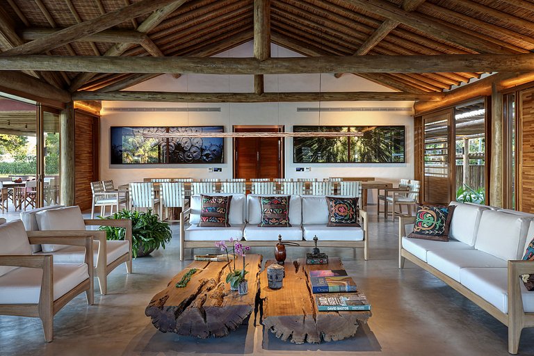 Maison de luxe saisonnière front de mer Trancoso Bahia