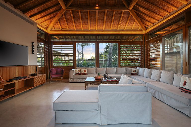 Maison de luxe saisonnière front de mer Trancoso Bahia