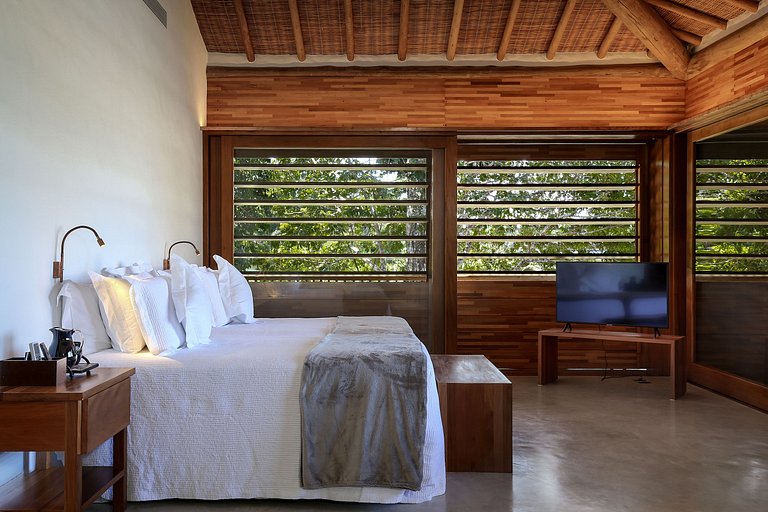 Maison de luxe saisonnière front de mer Trancoso Bahia