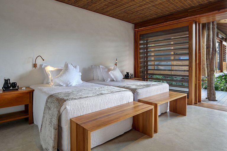 Maison de luxe saisonnière front de mer Trancoso Bahia