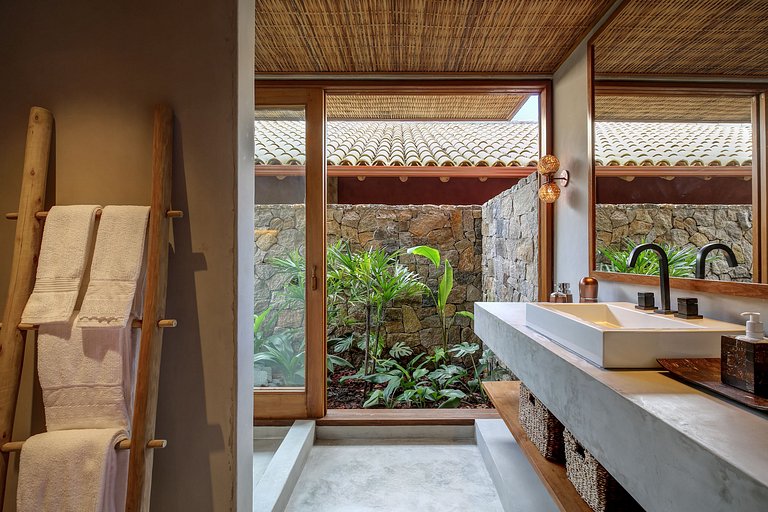 Maison de luxe saisonnière front de mer Trancoso Bahia