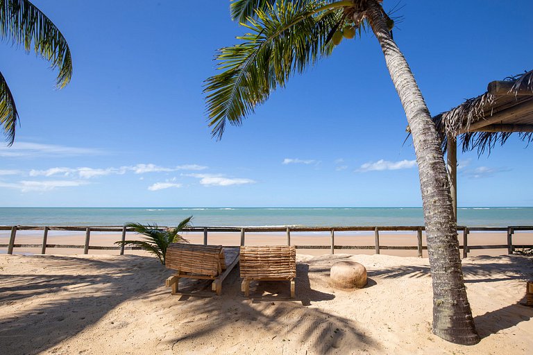 Luxus-Ferienvermietung am Strand in Trancoso, Bahia