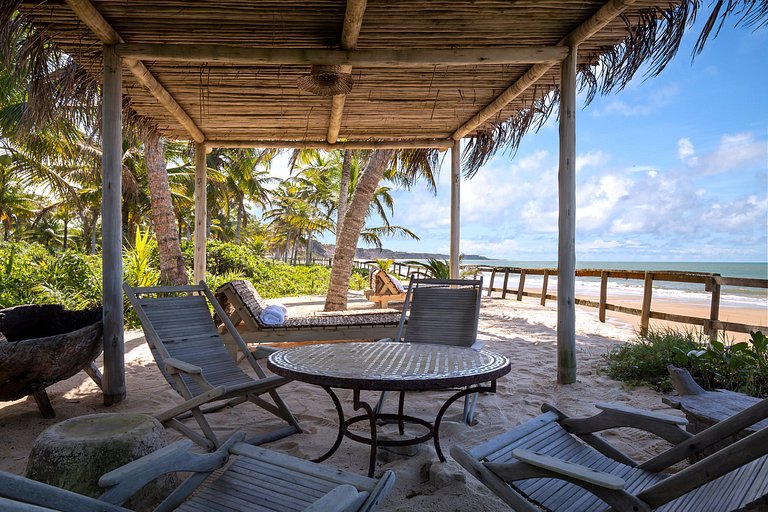 Luxus-Ferienvermietung am Strand in Trancoso, Bahia
