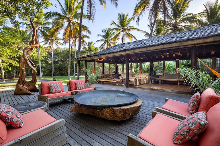Luxus-Ferienvermietung am Strand in Trancoso, Bahia