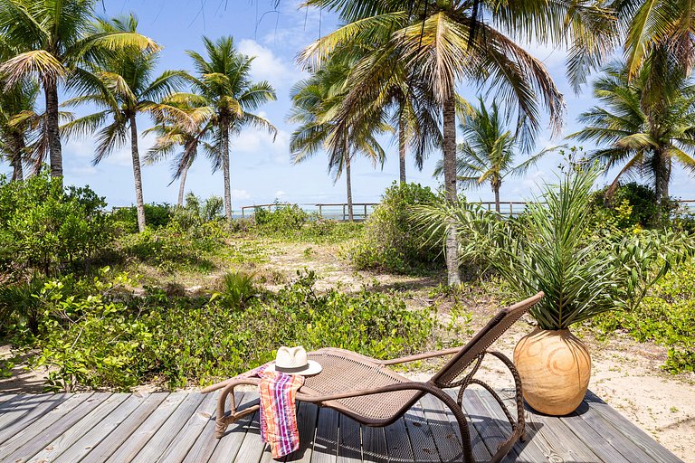 Luxus-Ferienvermietung am Strand in Trancoso, Bahia