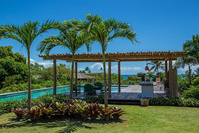 Ferienhaus mit Meerblick am Praia do Espelho, Bahia